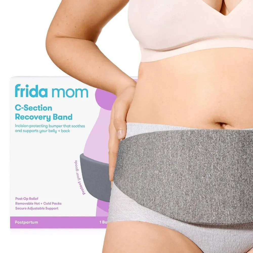 Frida Mom C-Section Recovery Band: Abdomen Support Instant Cold Pack Feminine Care Set 3 Pieces
