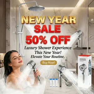 New Year Special Filtered Handheld Shower Head High Pressure, 3 Spray Modes, Hard Water Softener Filter Beads, Removes Chlorine, Helps Reduce Dry Itchy Skin, Easy Clean Nozzles