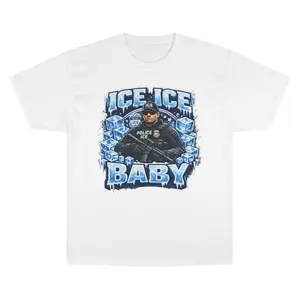Ice Ice Baby ICE Agent Champion Brand T-Shirt
