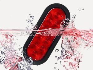 Nilight 6"Oval Red LED Tail 2PCS w/Surface Mount Grommets Plugs IP65 Waterproof Stop Brake Turn Trailer Lights for RV Truck Jeep