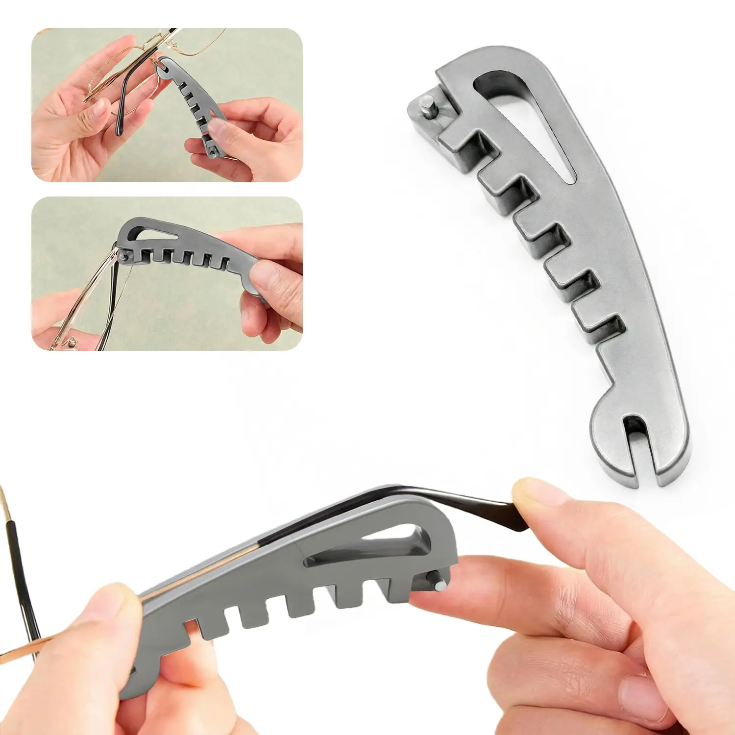 1 Count Eyeglass Curvature Adjuster Tool, Precision Glasses Frame Bender for Temple Arms & Nose Pads, Professional Optician Repair Kit for DIY Eyewear Maintenance