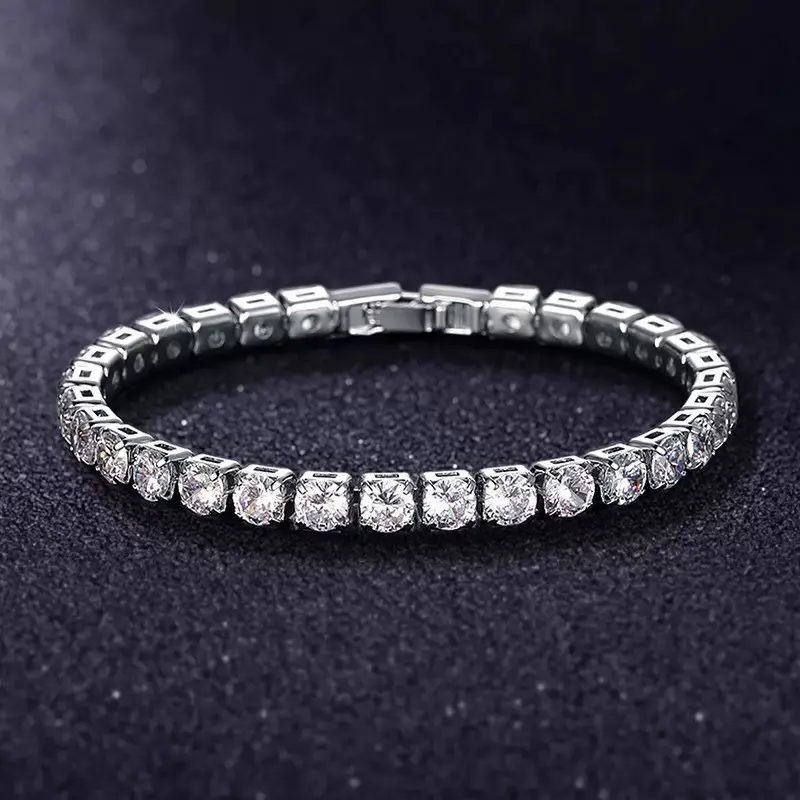 Exquisite Trendy Jewelry Bracelet Set - Rhinestone Bangle, Tennis Chain, Luxurious Brass-Cubic Zirconia Cuban Bracelet, Crystal Accessory for Daily Fashion Costume Jewelry, Cuban Bracelets, Exquisite Trendy Bracelet