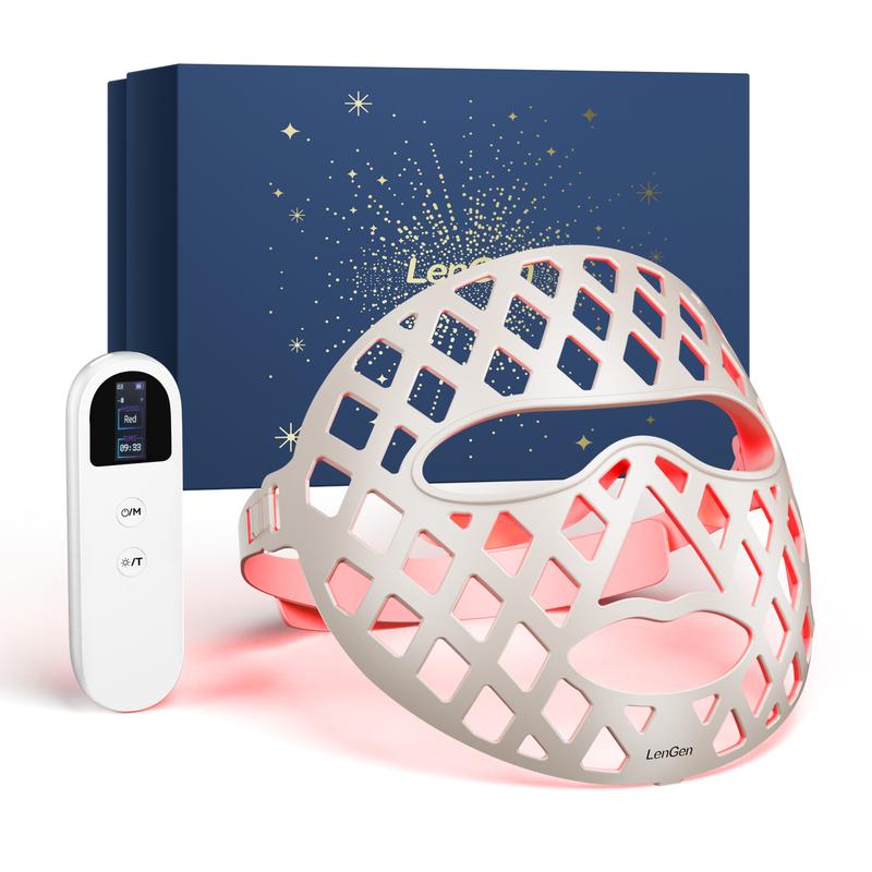 Led Face Mask Light Therapy, Lightweight Light Therapy Mask for Travel ...