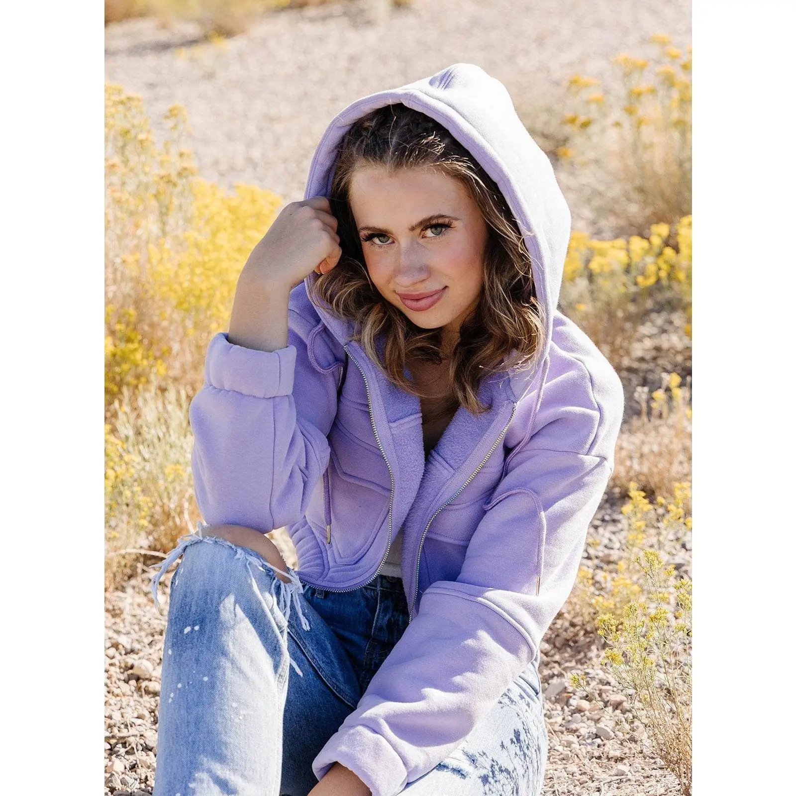 SELMA HOODIE JACKET // LAVENDER