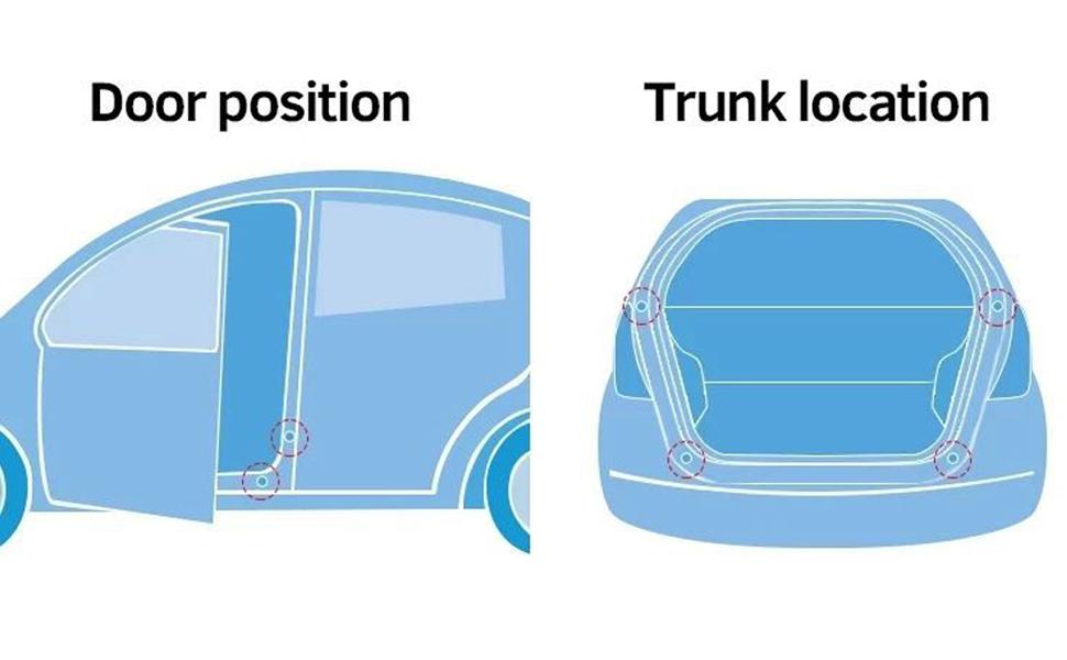 24PCS Car Door Shock Absorber Cushion Gasket Decoration Sticker Shock-Absorbing Gasket Anti-Collision Gasket Car Accessories