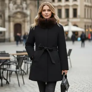 Clearance 2026 2-in-1 Double-Sided Faux Fur Coat Elegant Lapel Belted Winter Warm Outwear Final Sale