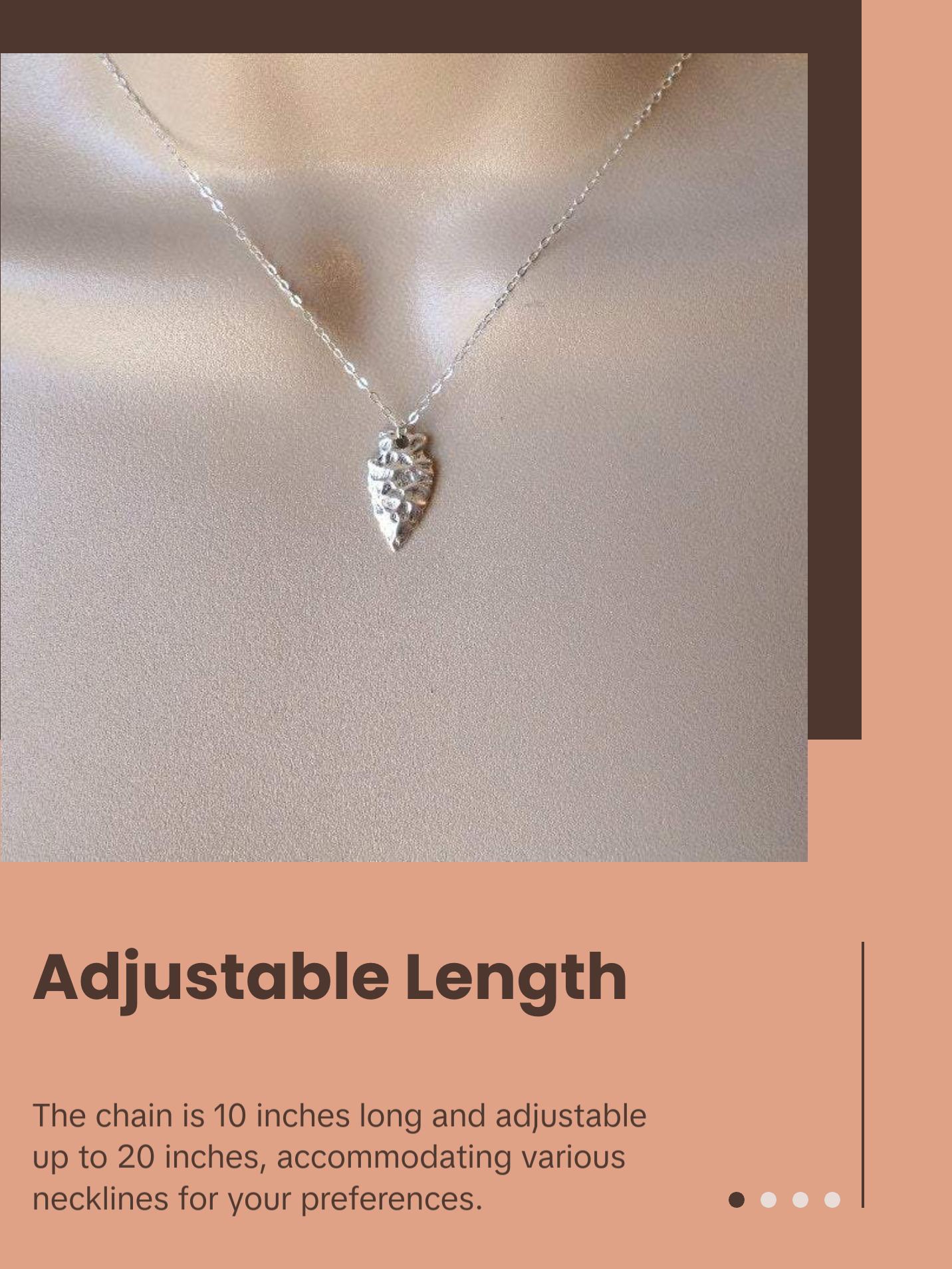 Arrowhead Necklace, Sterling Silver Necklace, Arrow Necklace, Silver Arrowhead, Weddings, Bridesmaid Gift, Christmas Gift, Mothers Day Gift