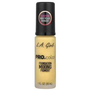 L.A. Girl PRO.color Foundation Mixing Pigment, GLM712 Yellow, 1 fl oz (30 ml)