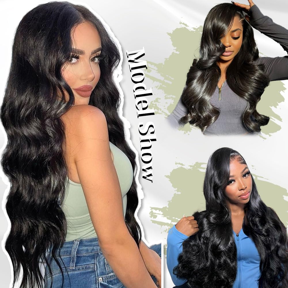 Bling Hair Glueless Wigs Human Hair Pre Plucked Pre Cut 7x5 Glueless 16-34 Inch Body Wave 13x4/6 Drawstring Human Hair 180% Put on And Go Glueless Wig For Black Women