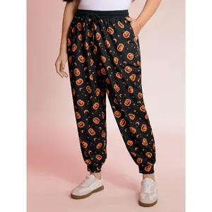 【Summer Turn-Up】【Pocket Approved】BlOOMCHIC plus size Pumpkin Halloween Drawstring Jogger Pants [M-6X] 2026 Summer Pick for Mother's Day