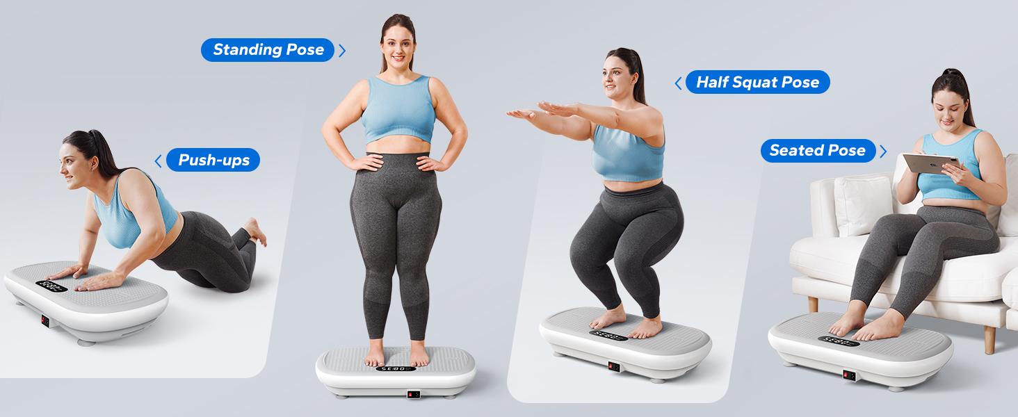 【Live Link only】Merach High-Power Vibration Plate Exercise Machine 440lbs Weight Capacity Bluetooth Remote Control 4 Workout Modes for Home Gym Fitness Equipment for Women