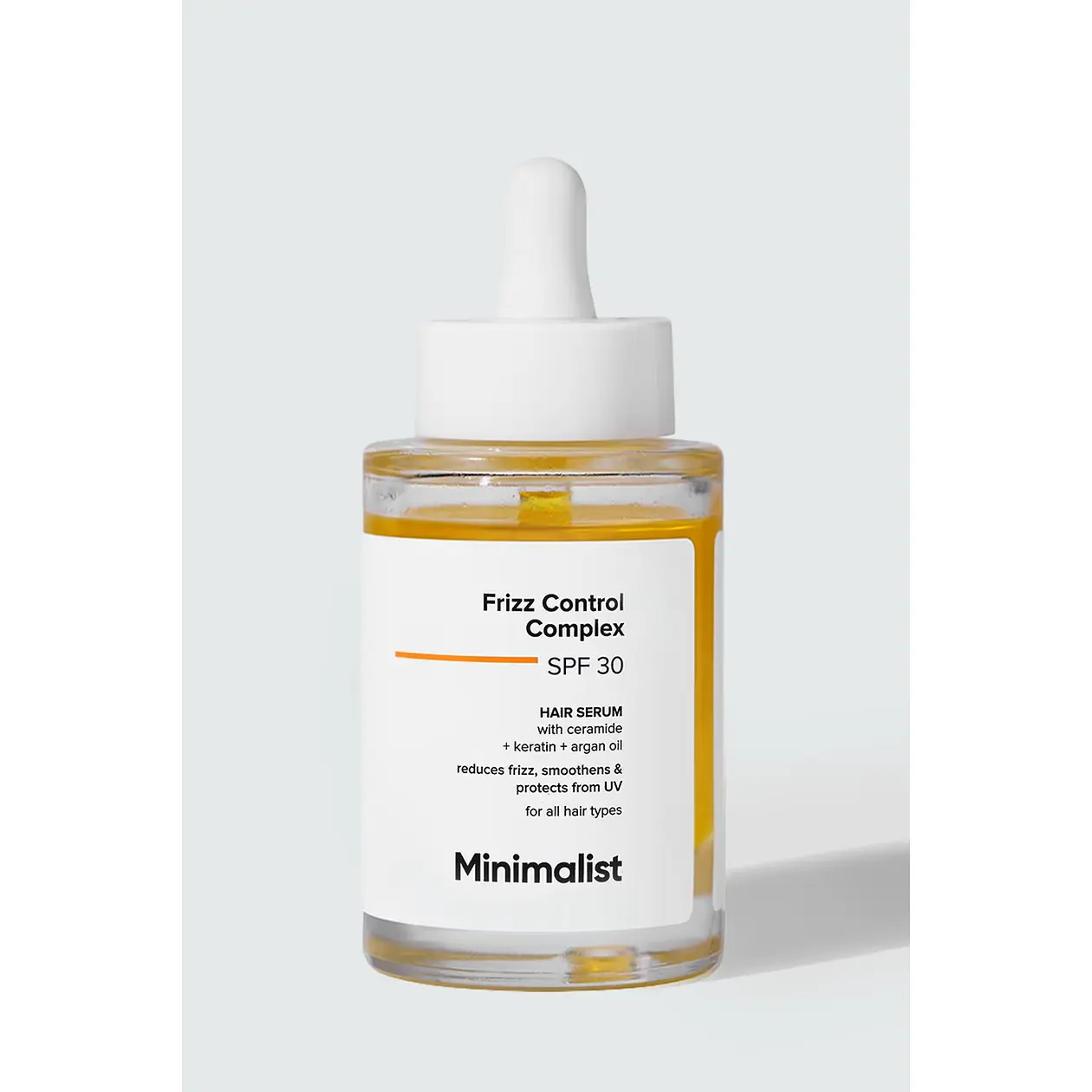 Minimalist Hair Protection Serum | Frizz Control Hair Serum with Ceramides & Keratin | Heat / UV Protection Non Greasy Leave on Serum