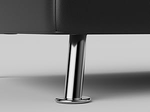 Futon Sofa Bed, Leather Futon Couch with Removable Armrests, Adjustable Recliner Sleeper Sofa Bed with Dual Cup Holders for Living Room, Apartment, Office (Black)