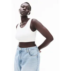 H&M Cropped ribbed vest top