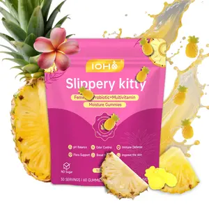 IOHO Her Juicy Feminine Probiotics Gummies-All in One Solution with Slippery Elm and Prebiotics&Lactobacillus Probiotic Blend for Women's pH Balance and Dryness-Hawaiian Pineapple Gummies 60 Count women’s probiotics - Supplement Healthcare