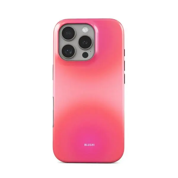 Vibrant 2026 Aesthetic Sunset Aura Gradient Smartphone Casing - Luxury Premium Polycarbonate Handheld Cellphone Device Accessory, Shock Resistance, Custom Protection for iPhone 11-17, Pro, Max, Plus