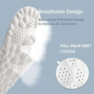 4D All Season Cloud Soles for Men and Women Comfortable Memory Foam Insoles with U-Shaped Cup and Shock Absorption for All Shoes - Foot Pads