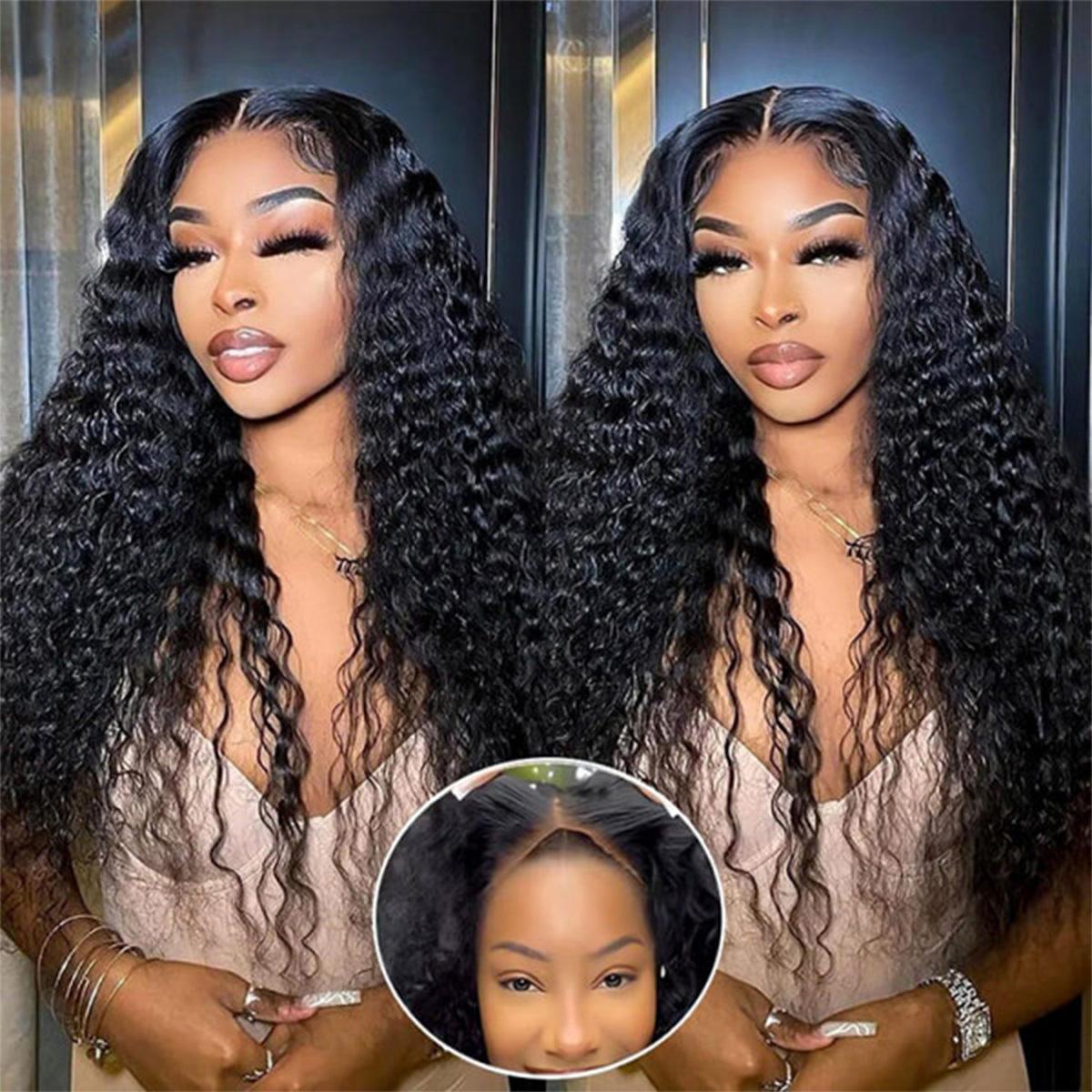 SuperNova Ready & Go Deep Curly Glueless 4x7 Lace Closure Wig