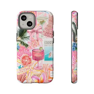 Tropical Summer Vibes Phone Case – Fun, Colorful & Beach-Inspired Design, Ocean, Summer Vibes, Gift for her, Aesthetic Phone Cover