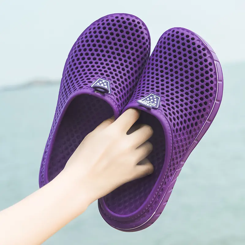 Unisex Breathable Mesh Clog Slippers, Quick-Dry Hollow-Out Slip-On Women's Shoes, Non-Slip Water Footwear for Beach & Daily Summer Use, Slipper,back to school,back to school haul