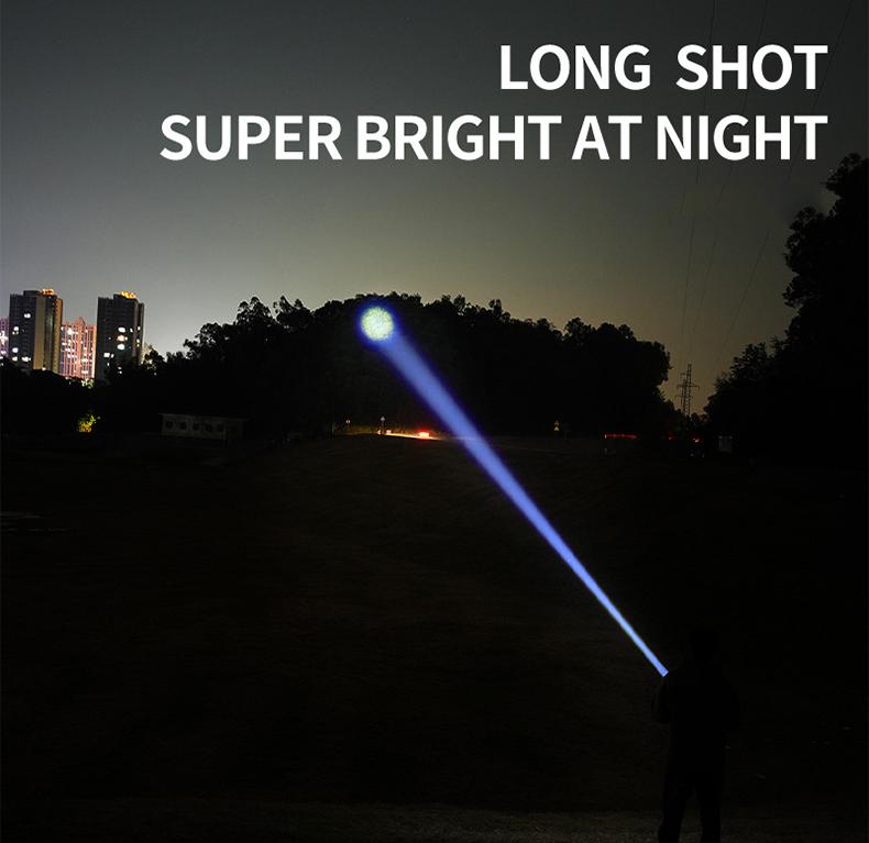 2-in-1  FLASHLIGHT with Charging Phone Function | Super Bright, USB Rechargeable, Zoomable | Camping, Emergency, Fishing Torch light strong light flashlight