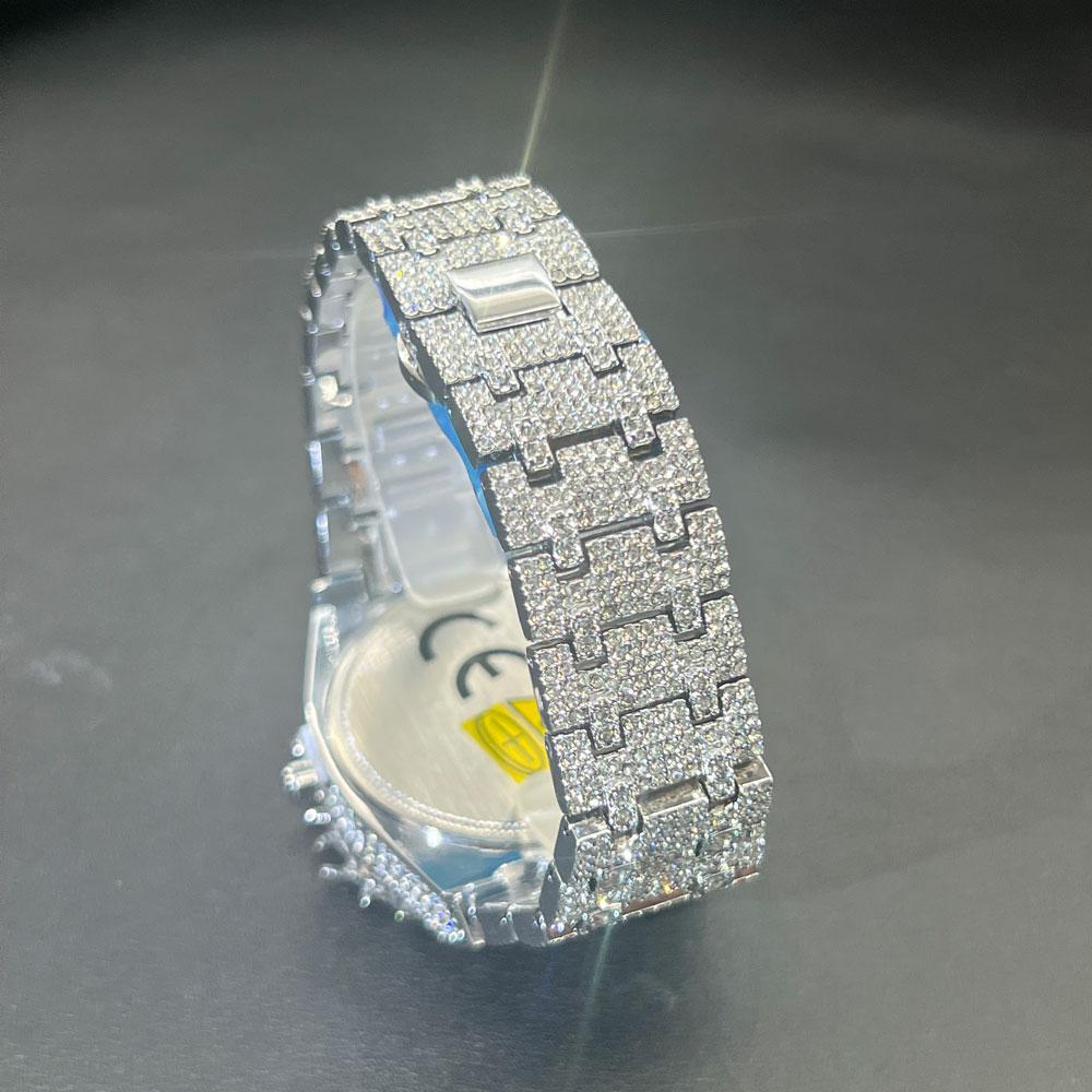 Iced Diamond Wristwatch Man Watch For Men Luxury Thorn Crown Quartz Watches Fashion Hip Hop