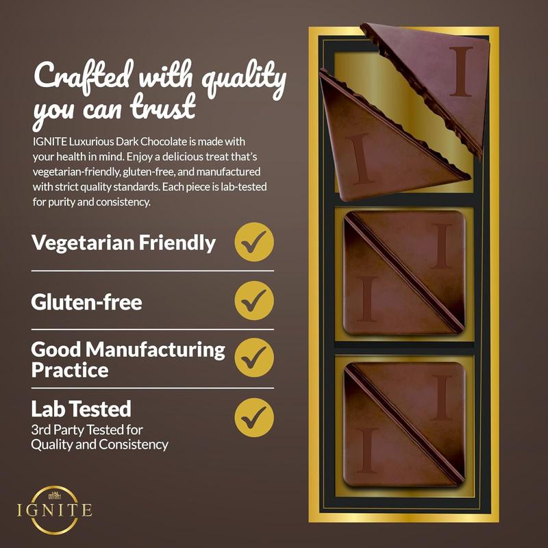 [HOT - 2026!!] Ignite Dark Chocolate Bars – Premium 60% Cocoa Squares for Couples – Luxurious Dark Chocolate Crafted