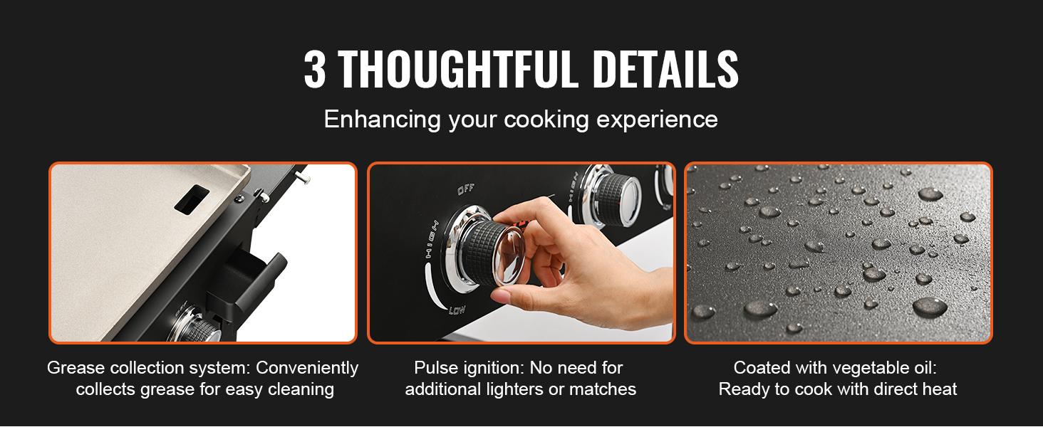 VEVOR Commercial Griddle on Cart, 36" Heavy Duty Manual Flat Top Griddle, Outdoor Cooking Station with Side Shelves, Steel LPG Gas Griddle, 4-Burners Restaurant Portable Grill - 60,000 BTU VEVOR Commercial Griddle on Cart, 36" Heavy Duty Manual Flat Top Griddle, Outdoor Cooking Station with Side Shelves, Steel LPG Gas Griddle, 4-Burners Restaurant Portable Grill - 60,000 BTU