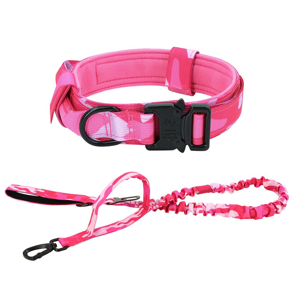 Dog Training Collar Adjustable Tactical Dog Collar And Leash Set Control Handle Pet Lead Collar For Small Big Dogs