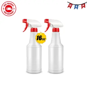 Spray Bottle 2 Pack Plastic Spray Bottles for Cleaning, 16oz/500ml