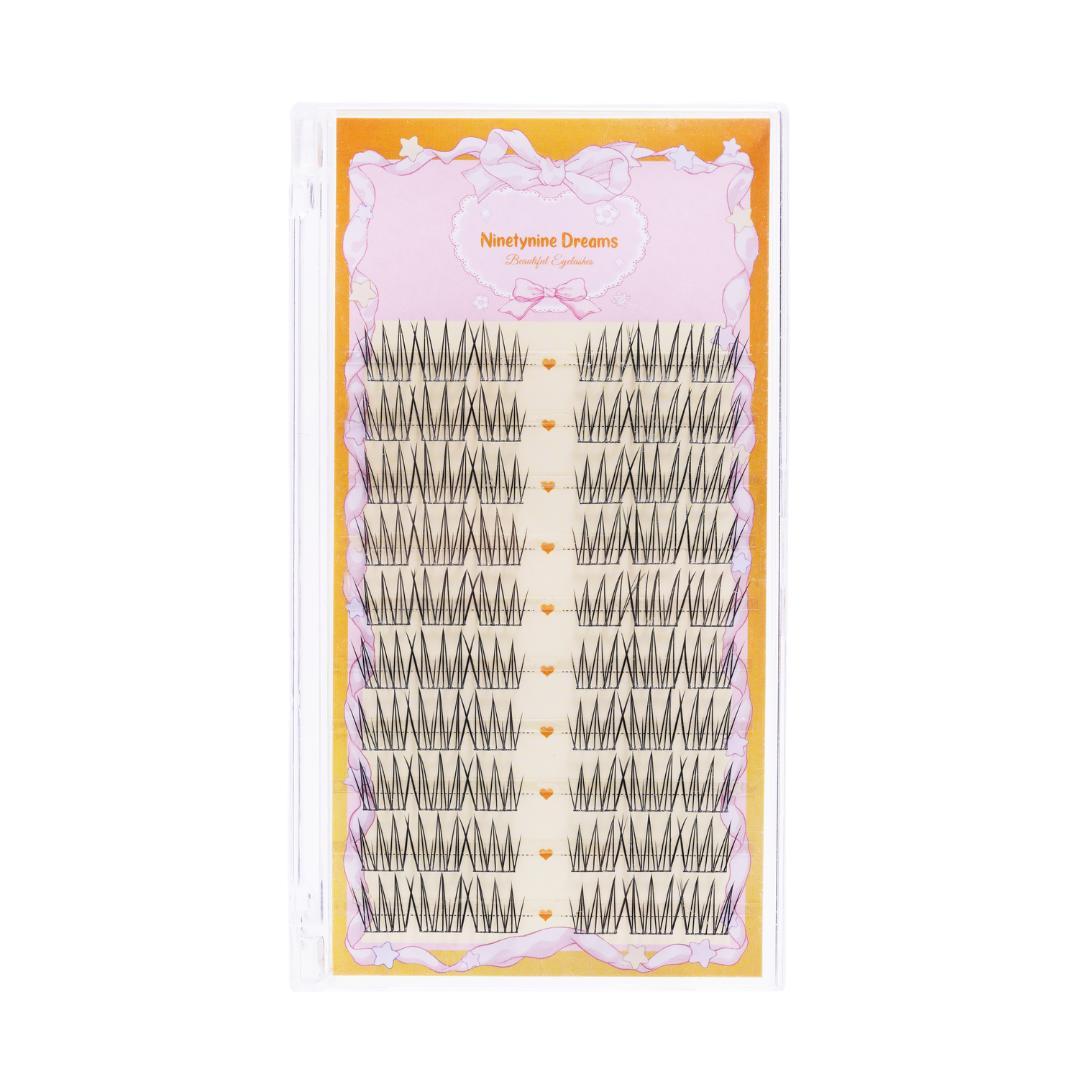 Ninetynine Dreams 60PCs idol Lashes | Natural K-Pop Style False Eyelash Clusters — Soft Lightweight Reusable Ultra-Thin Band Waterproof Long-Lasting 9-13mm C+ Curl Pre-Mapped Beginner Friendly Everyday Lashes For Natural Day-To-Day Makeup