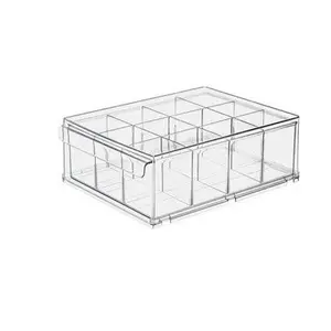 Small Clear Drawer With Removable Dividers 13.8 X 10.2 X 4