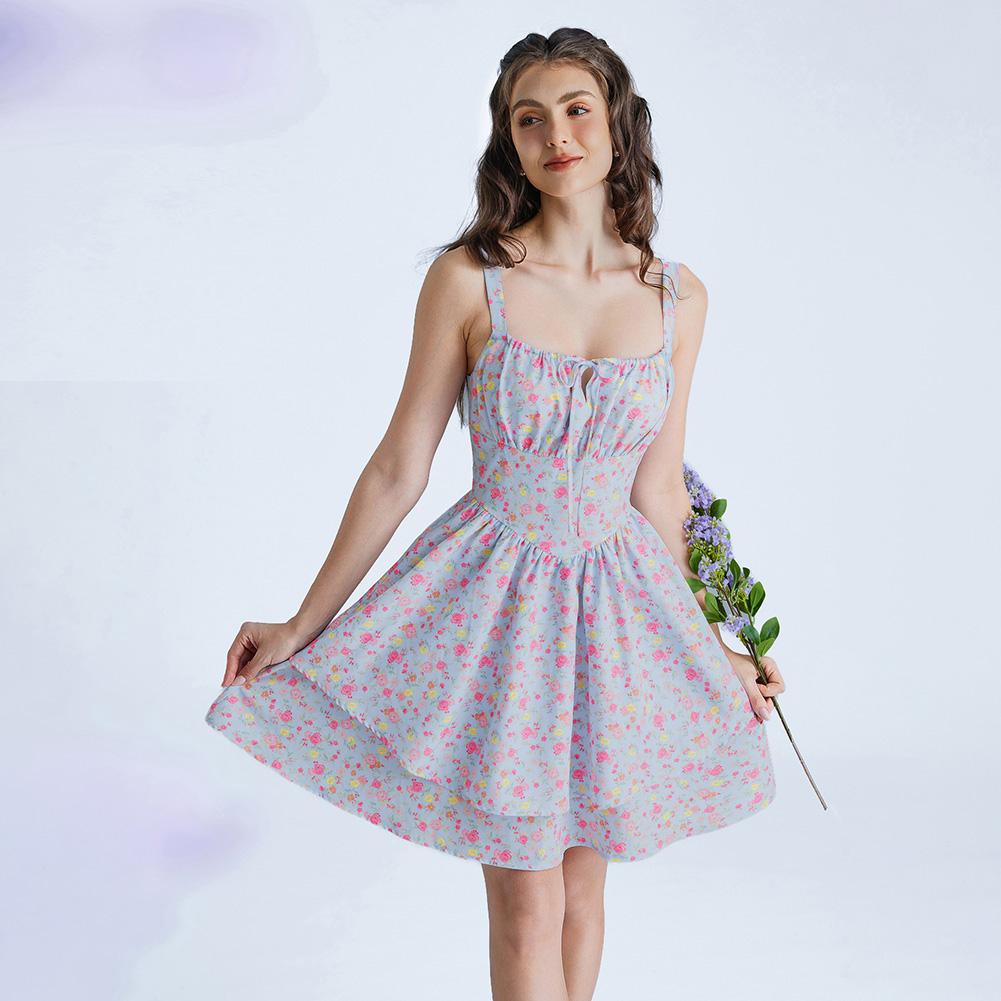 Floral Mini Corset Dress for Women Teen 2026 Summer Spring Flowy A-Line Sundress with Pockets SpringStatements Floral Mini Corset Dress for Women Teen 2026 Summer Spring Flowy A-Line Sundress with Pockets SpringStatements