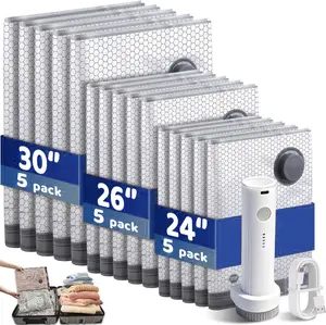 15-Pack Travel Vacuum Storage Bags with Cordless Rechargeable Pump, Compression Packing Bags for Carry-On Luggage & Suitcase, Waterproof Reusable Space Saver for Clothes & Travel Essentials.tiktok shop deal