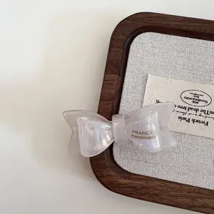 Cute Double-layered 3D Bow Hair Clip - Chic Acetate Duckbill Side Hair Clip for Women