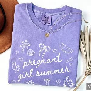 Comfort ColorsSummer Pregnancy Announcement Shirt Beach Pregnancy Announcement T Shirt Summer Baby Shower Tshirt Pregnancy Reveal Shirt Baby Reveal Tee