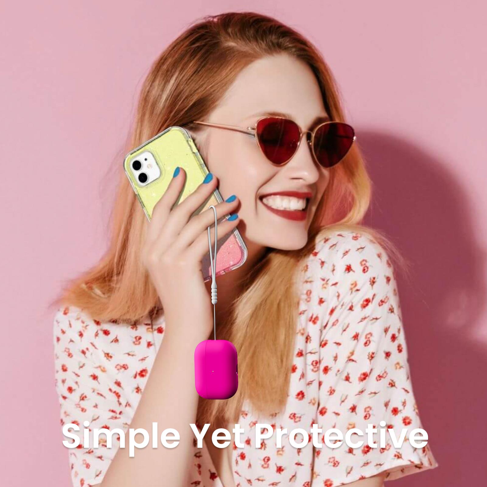 [CASE ONLY] ORNARTO Compatible with AirPods Pro 2 Case 2022, Protective Soft Silicone for AirPods Pro 2nd Generation Case, Front LED Visible Skin Cover Accessories Handheld