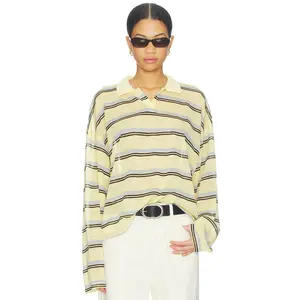 LIONESS Rebels Jersey Top in Honey Stripe