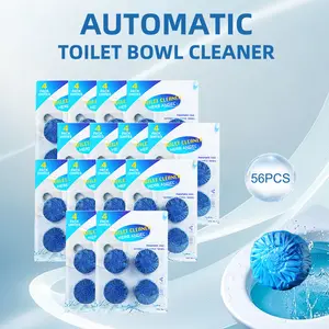 56 Automatic Toilet Bowl Cleaners Tablets （home essentials）- Low Odor Fresh Plant-Based Formula for RVs Yachts & Home Bathrooms - Strong Bowl Cleaner Removes Stubborn Stains & Provides Long-Lasting Deodorization