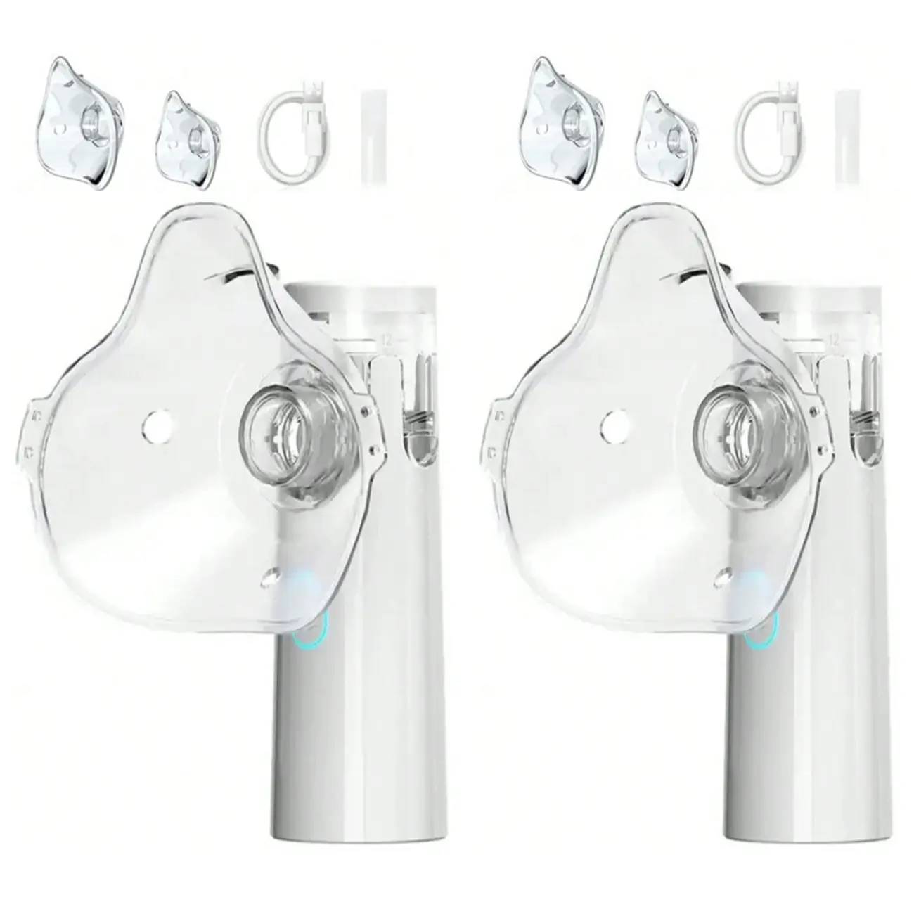 2PCS USB Nebulizer, Portable Nebulizer,Portable Humidifier with Auto-Cleaning Dual Modes Handheld for Respiratory Care at Home Travel Adult Kid Friendly Design