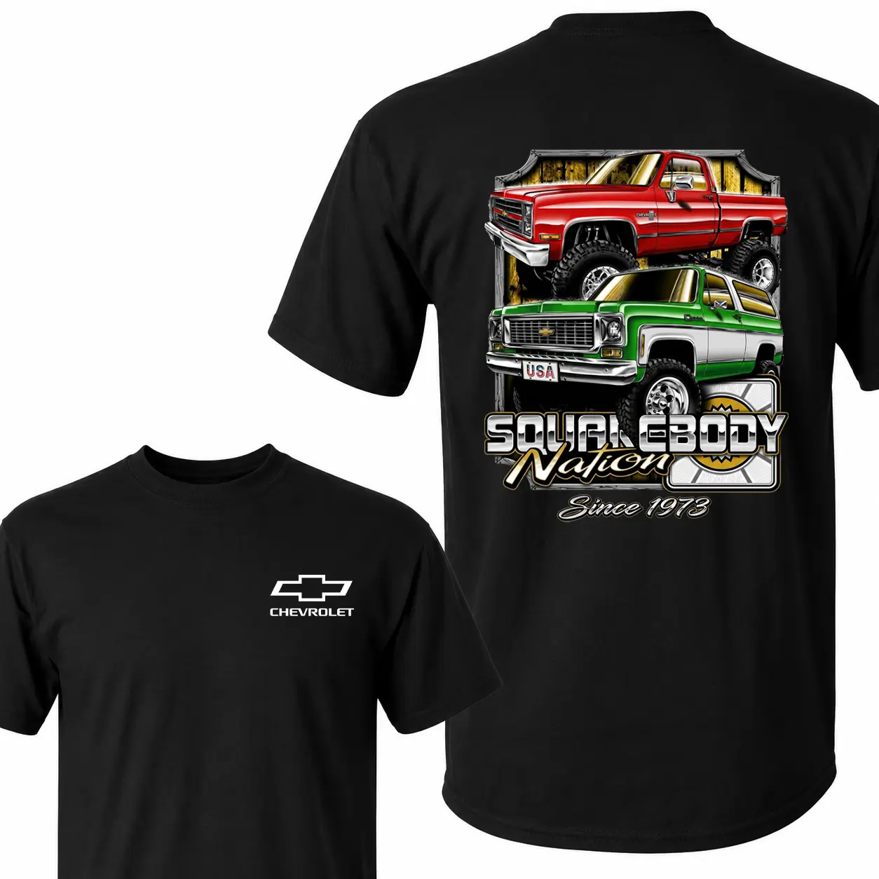 Vintage Chevy Squarebody Nation Graphic Tee | Retro Chevrolet 4x4 K10 Truck T-Shirt