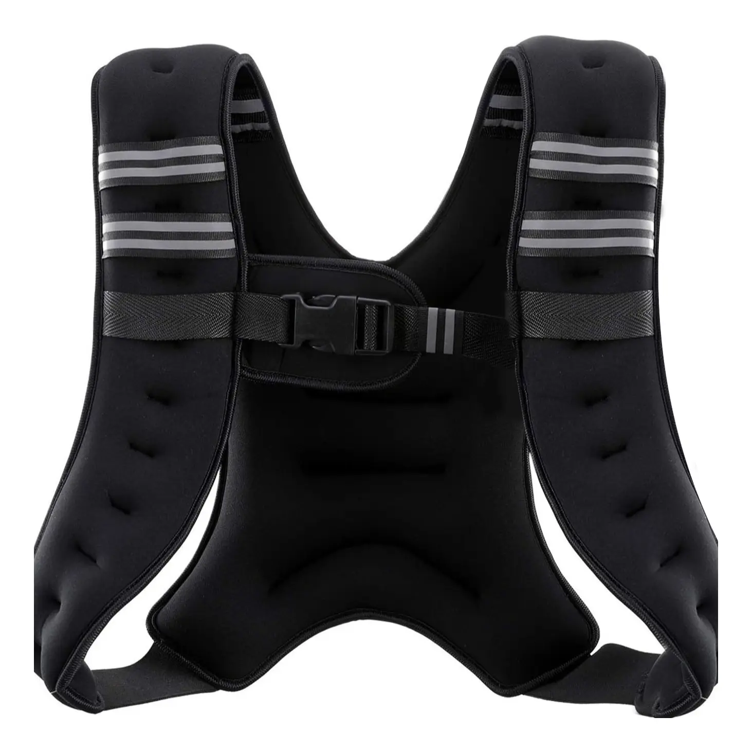 12LB Reflective Neoprene Weighted Vest for Men Women, Adjustable Padded Shoulder Athletic Workout Vest, Sleeveless Tops Breathable Fixed Weight Training Sports Vest for Walking Running Gym Fitness Apparel