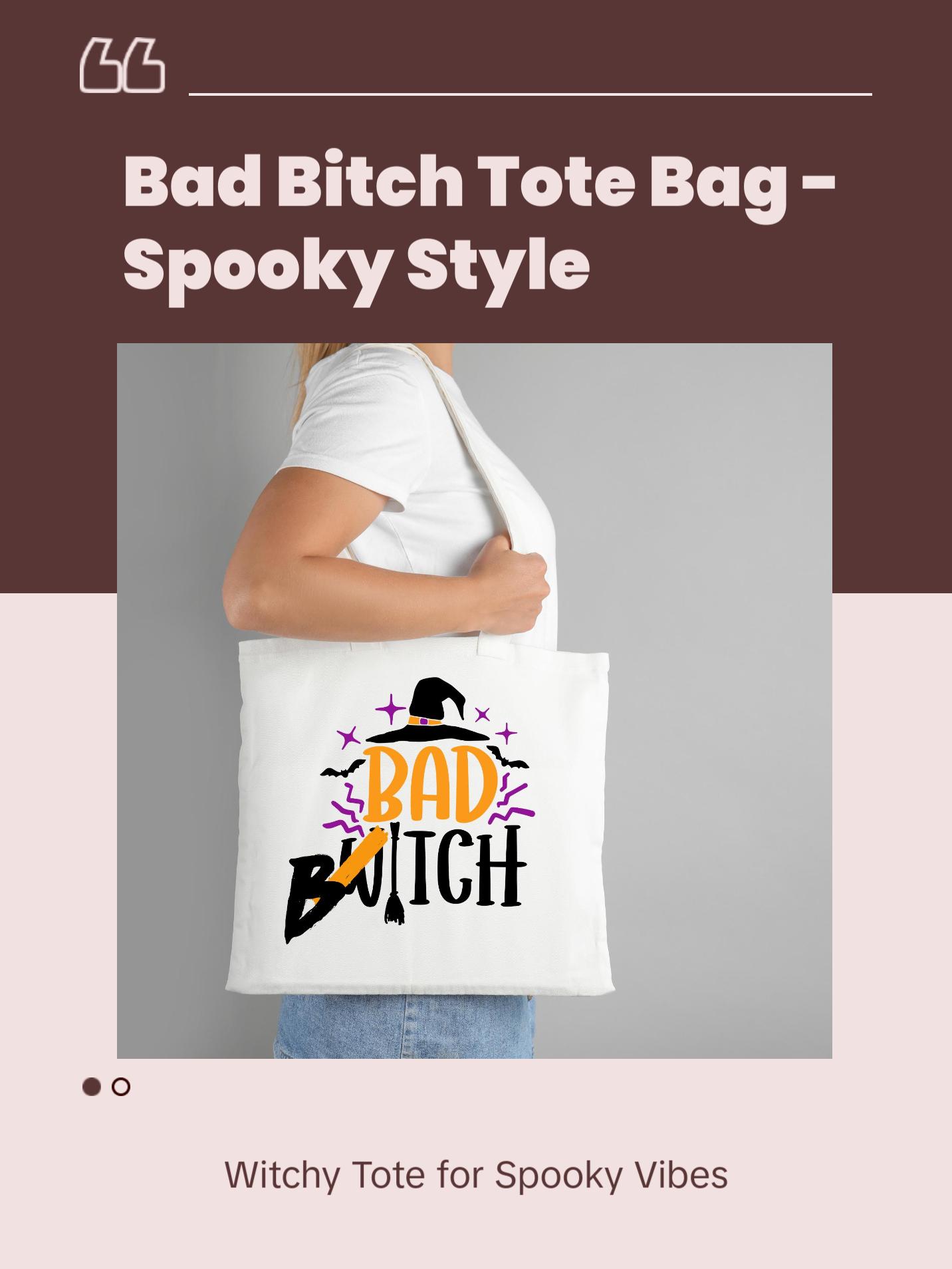 Bad Bitch Halloween Tote Bag, Witchy, Witches Brew, Trick Or Treat, Sexy Tote Bags, Tote Bags For Girls, Unique Handbags, Spooky Bags,