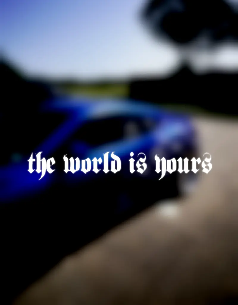 THE WORLD IS YOURS STICKER DECAL