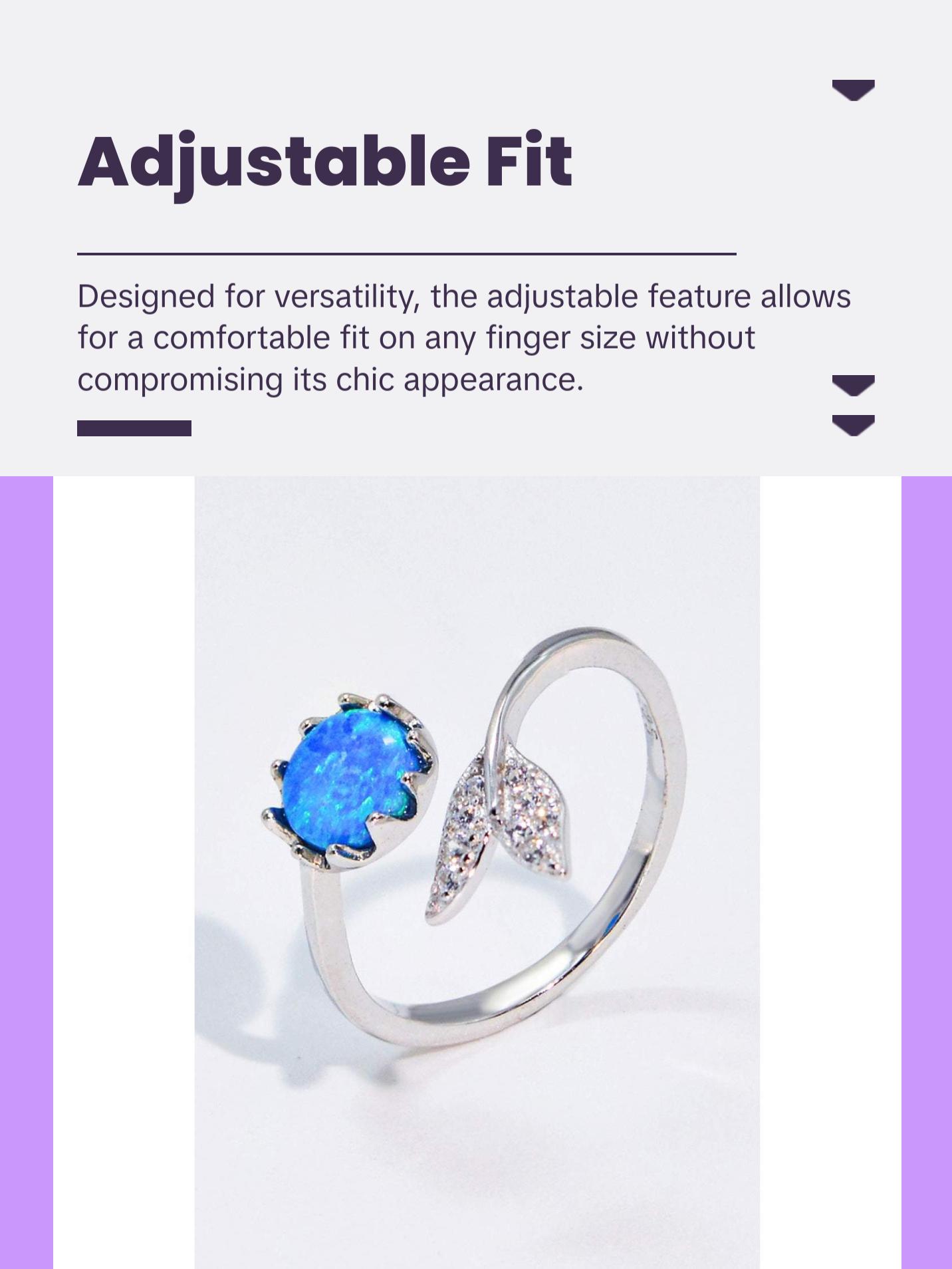 Opal Fishtail Bypass Ring