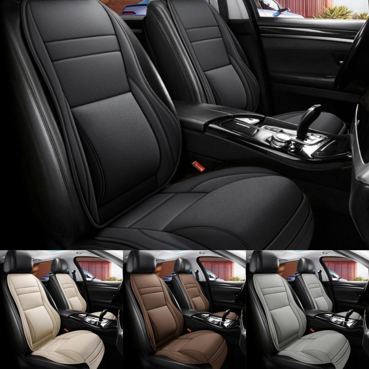 1 Piece For Chevrolet Car Front Seat Cover Protector Waterproof Breathable Five Layer Napa Leather Sit Cushion Pad Mat with Storage Bag Comfortable, Ergonomic Dual Support for Waist & Legs, Universal Fit for Car Sedans SUVs Pickups Trucks