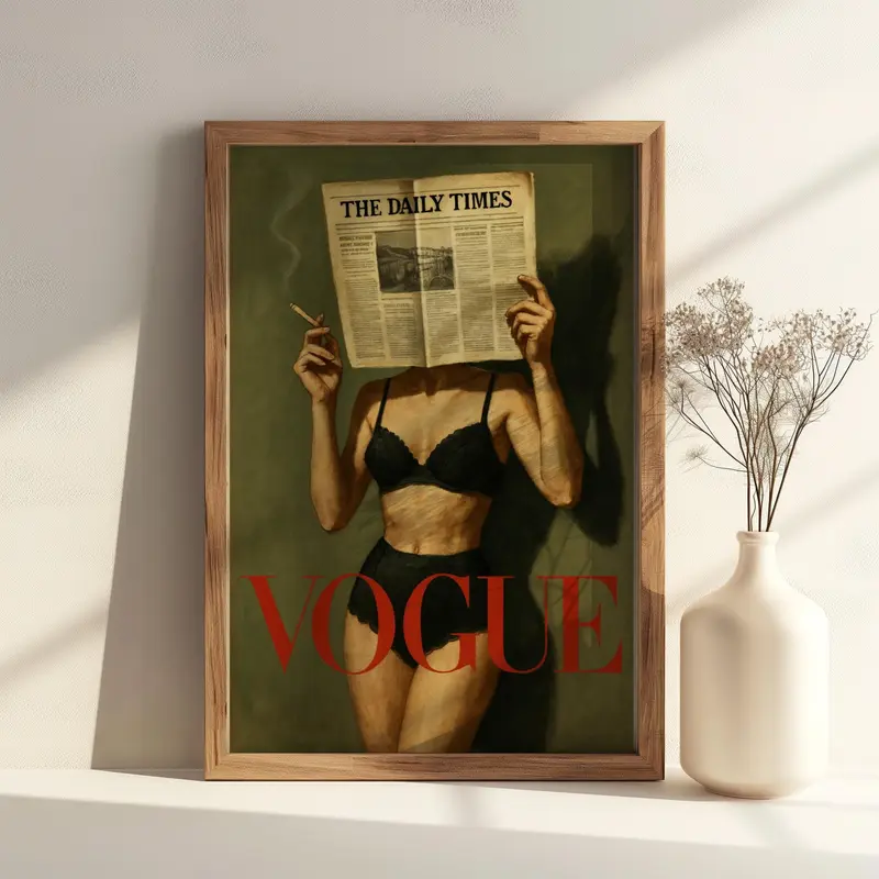 bikini cigarette An afternoon at the villa with my brother& my favorite charity mag Vintage Cigarette Aesthetic Poster Print