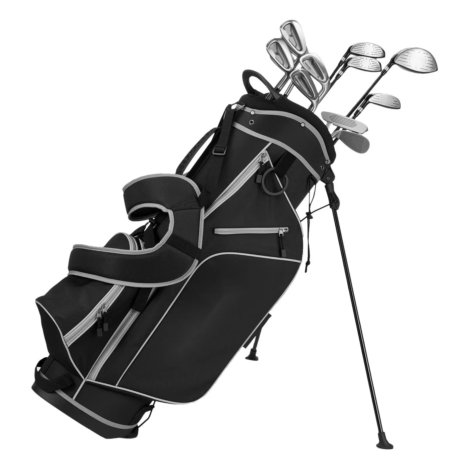 12-Piece Men's Golf Club Set for Right-Handed Players, 460cc Driver, Included Irons, Putter, and Bag, Full Golf Set with Carry Bag for Beginners to Intermediate Players, Quality Build and Durable Materials
