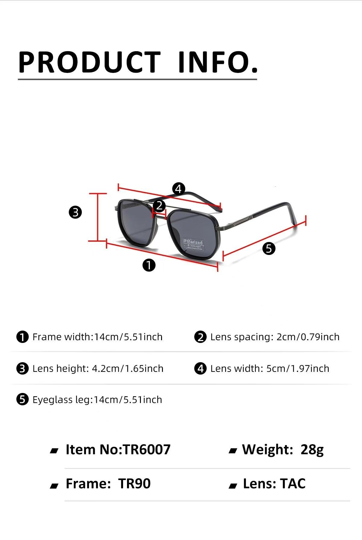 Back To School Polarized Sunglasses for Travel use, Fashion Fall/Summer 2025 Geometric Frame Double Beam Sun Protection Glasses Trends, Travel Accessories, Fall Outfits, Fall Freshness, Vacation Outfits Fall Outfits 2025