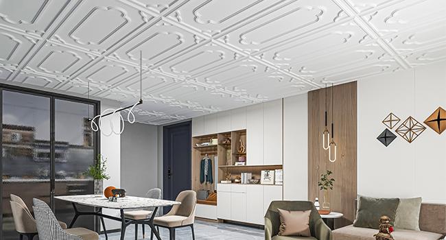 Art3d 24x48in Modern  Drop Ceiling Tiles - Pack of 12 Tiles PVC Decorative Wall Panel for Home Interior